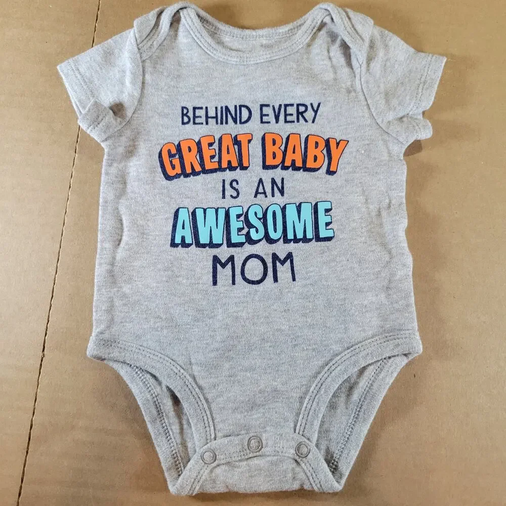 15 Assorted Baby Bodysuits 0-6 Months - Graphic Prints & Stripes Mom, Tattoos,